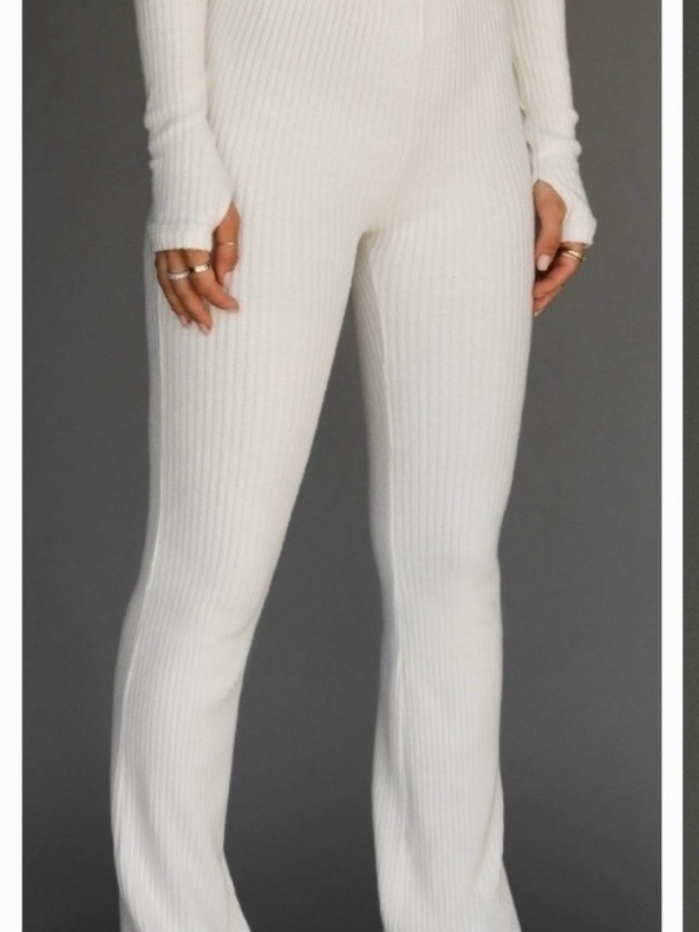 Joah Brown fitted ribbed flares